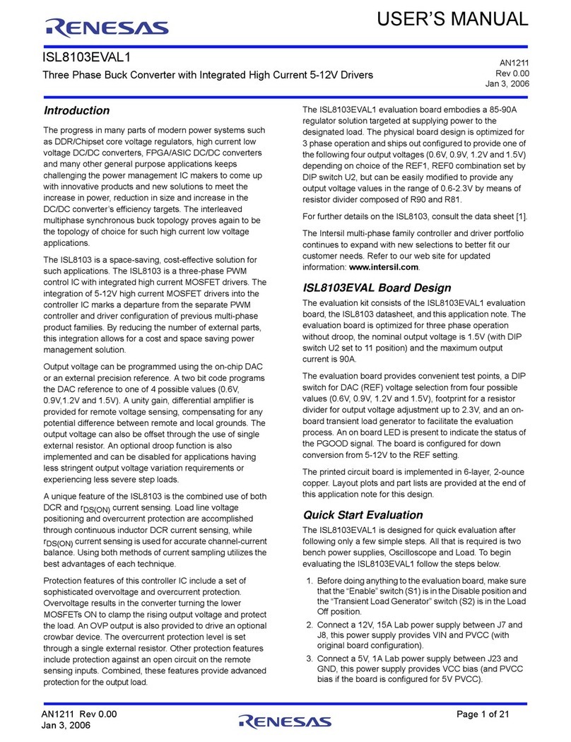 Renesas ISL8103EVAL1 user manual