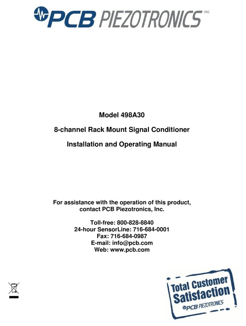 PCB Piezotronics 498A30 Installation and operating manual