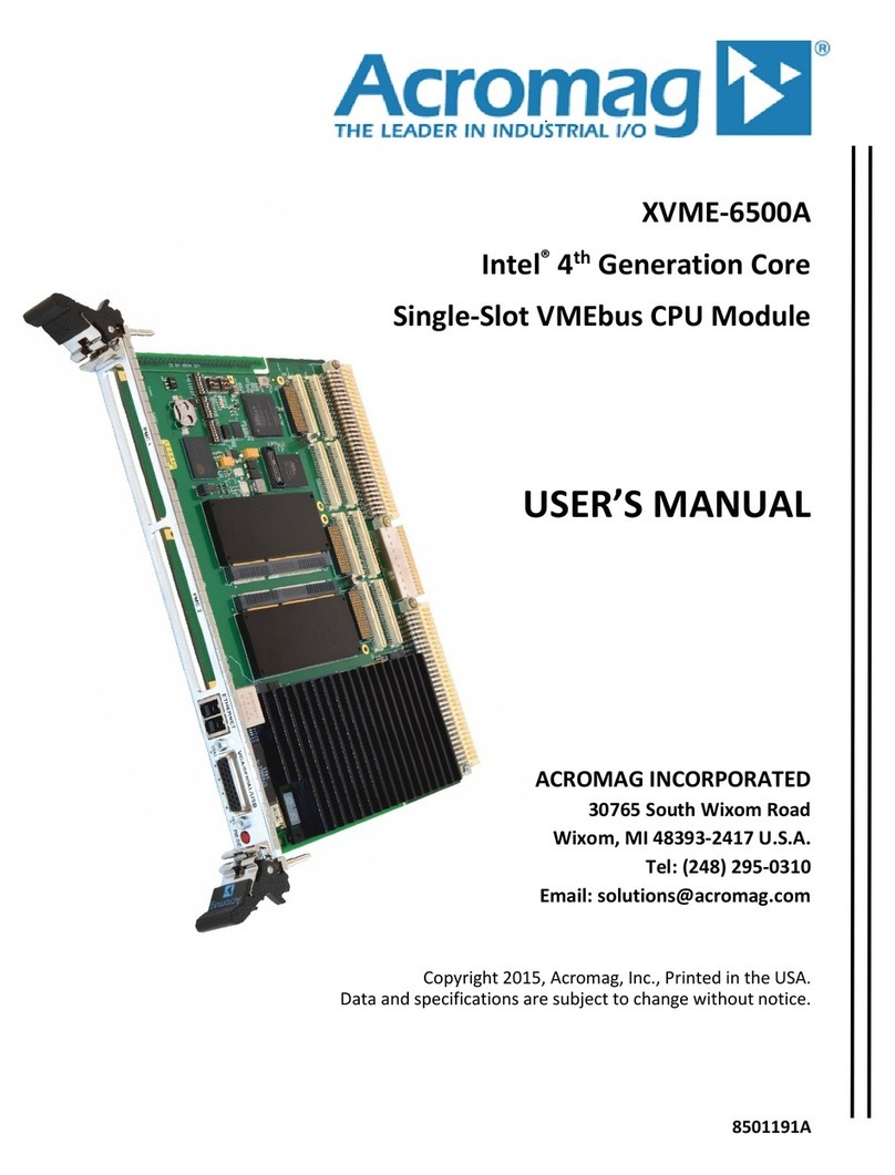 Acromag Intel 4 XVME-6500A User manual
