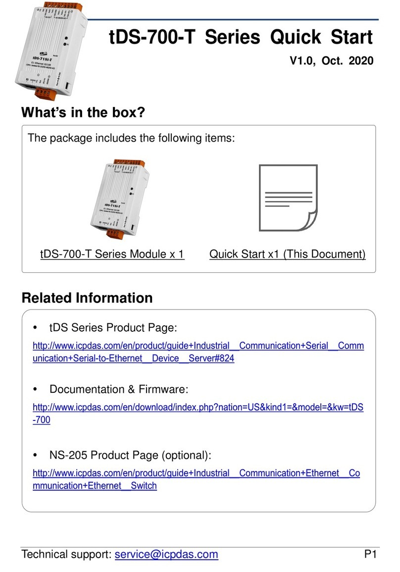 ICP DAS USA tDS-700-T Series User manual