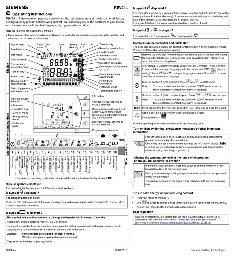Siemens REV24 User manual Siemens REV24 User manual