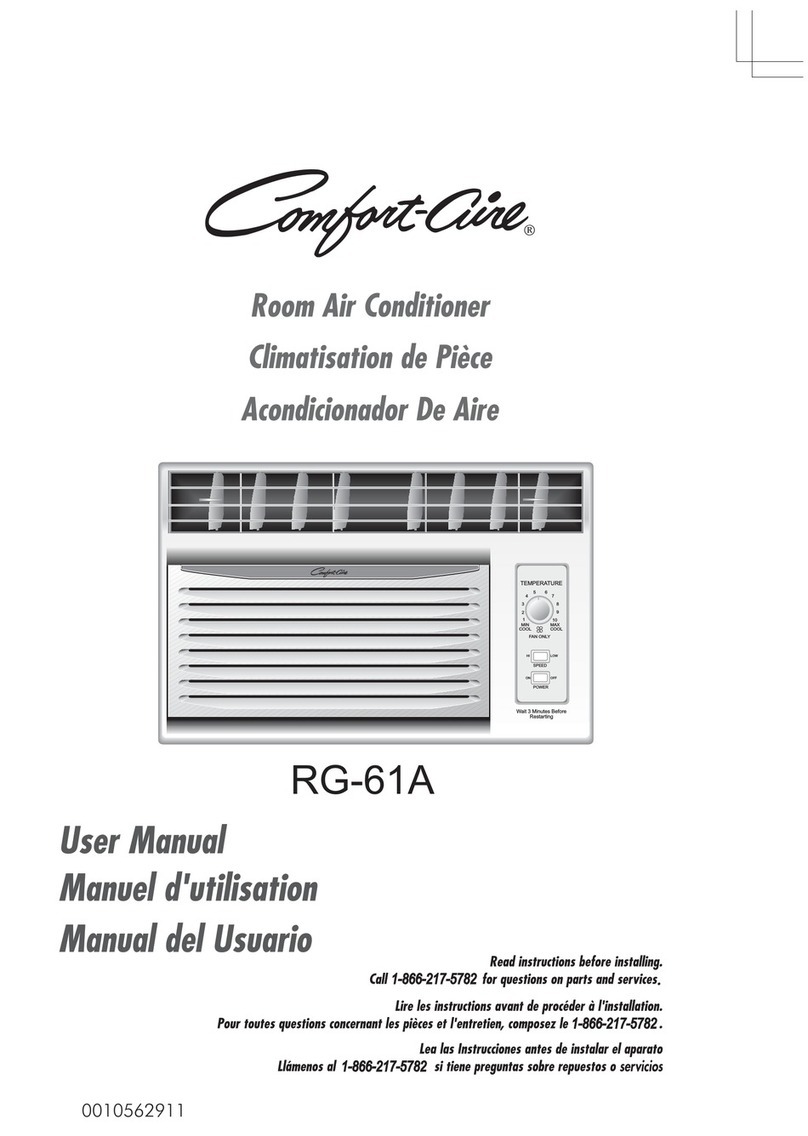 Comfortaire Comfort-Cure RG-61A User manual Comfortaire Comfort-Cure RG-61A User manual