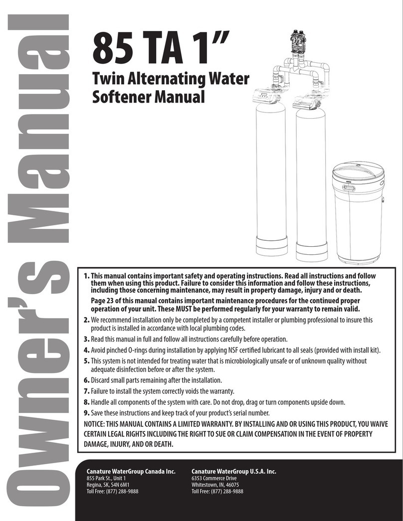Canature WaterGroup 85TA owner's manual