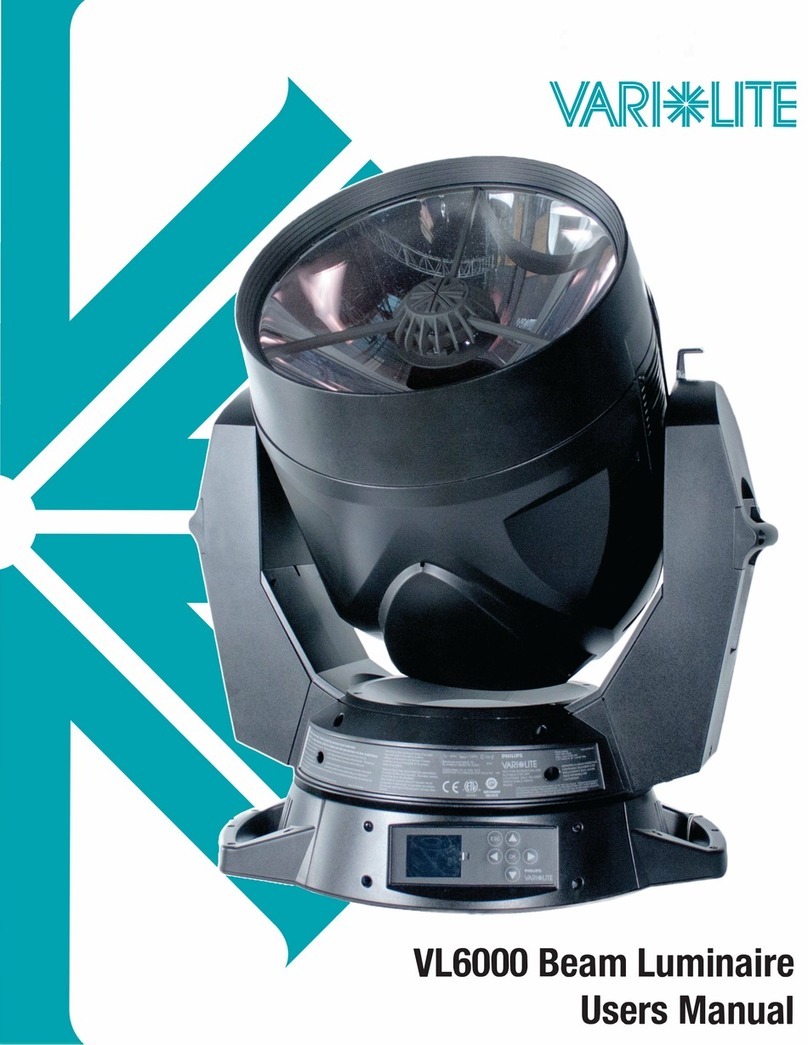 Vari Lite VL6000 Beam Luminaire User manual