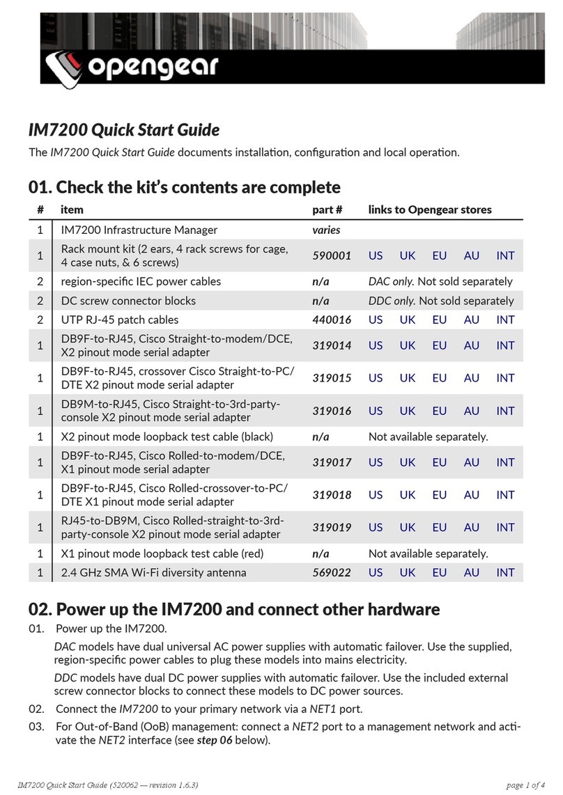 Opengear IM7200 User manual