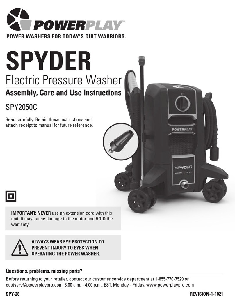 Powerplay SPY2050C Assembly, care and use instructions