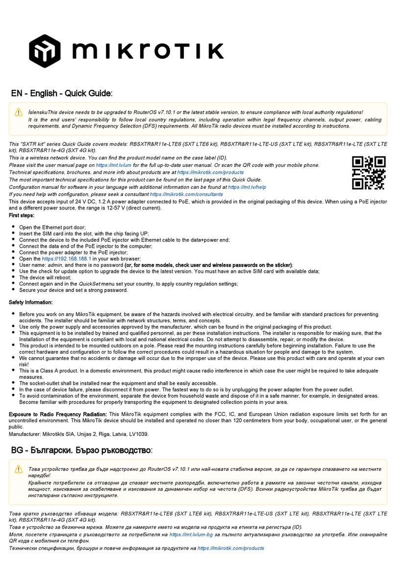MikroTik RBSXTR&R11e-LTE6 User manual