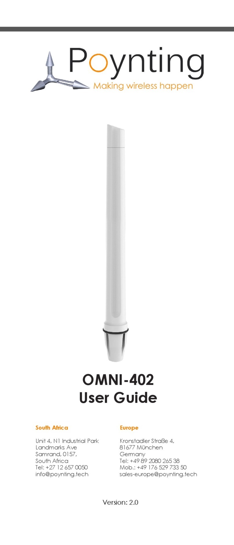 Poynting OMNI-402 User manual Poynting OMNI-402 User manual
