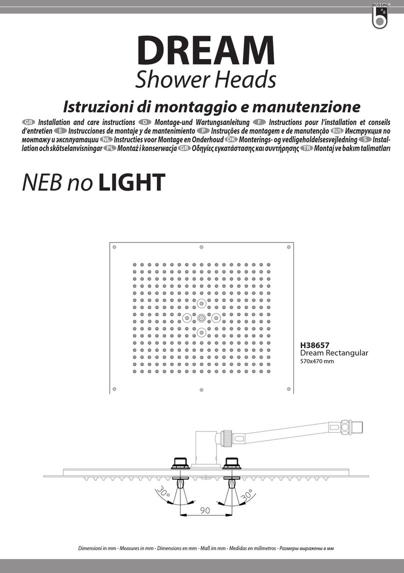 Dream NEB no LIGHT H38657 INSTALLATION AND CARE INSTRUCTIONS Dream NEB no LIGHT H38657 INSTALLATION AND CARE INSTRUCTIONS