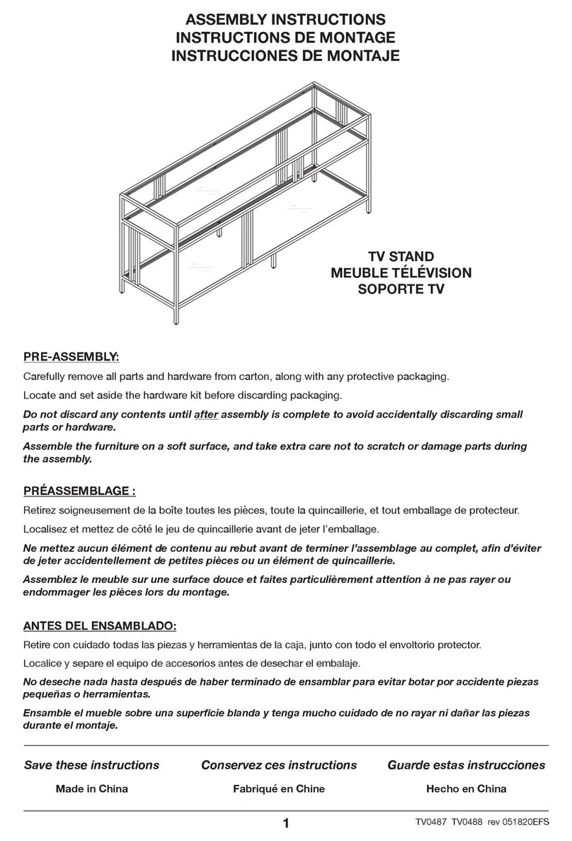 Hudson & Canal TV0487 Assembly instructions