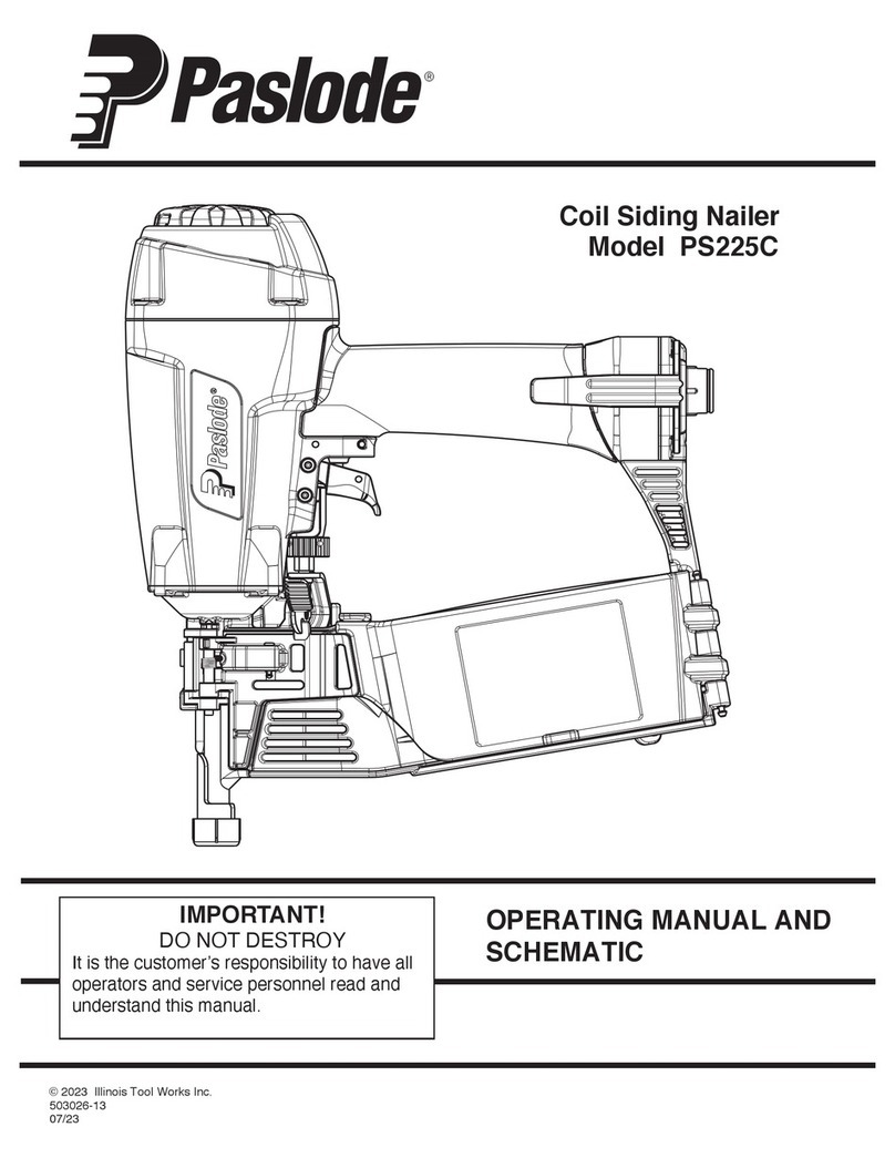 Paslode PS225C User manual Paslode PS225C User manual