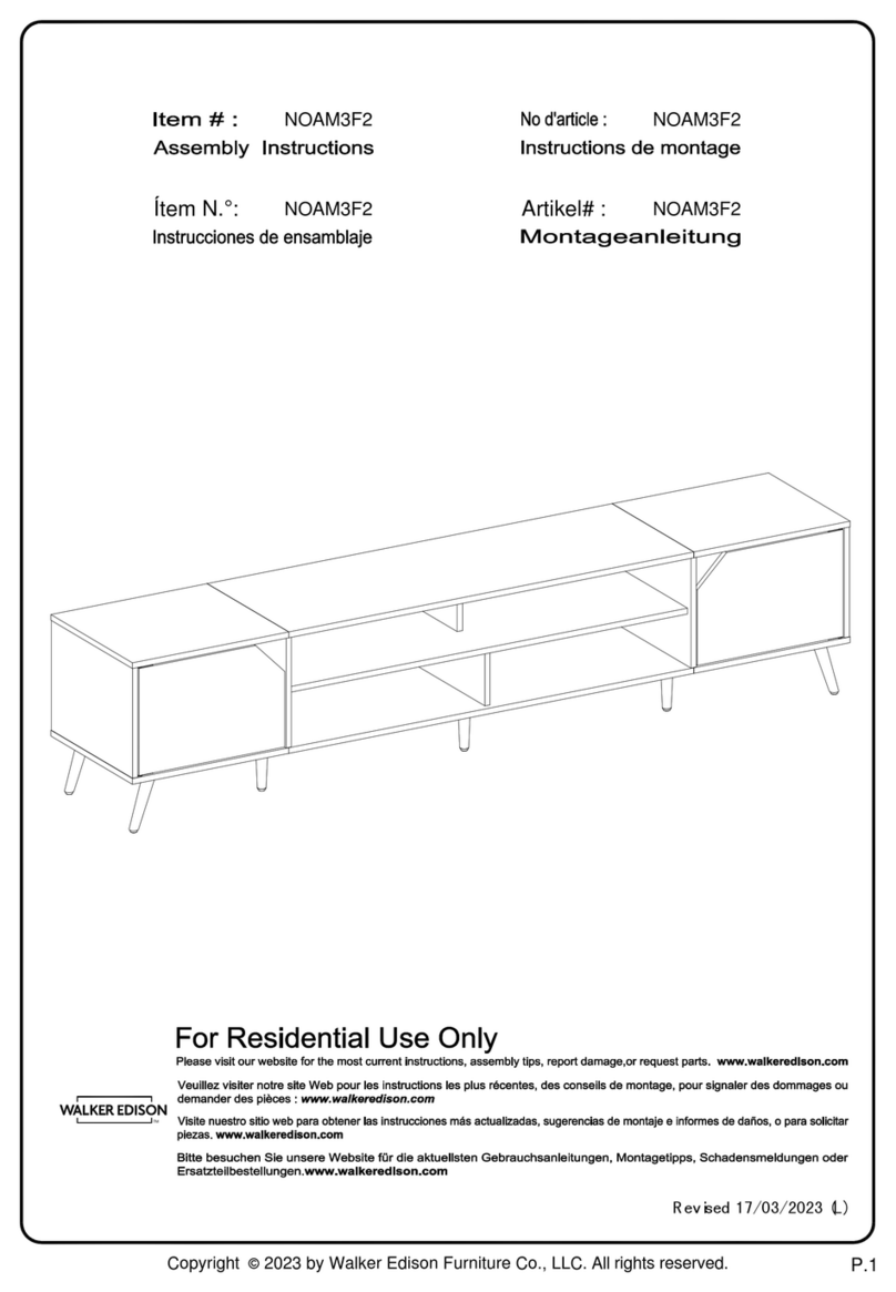 Walker Edison NOAM3F2 User manual