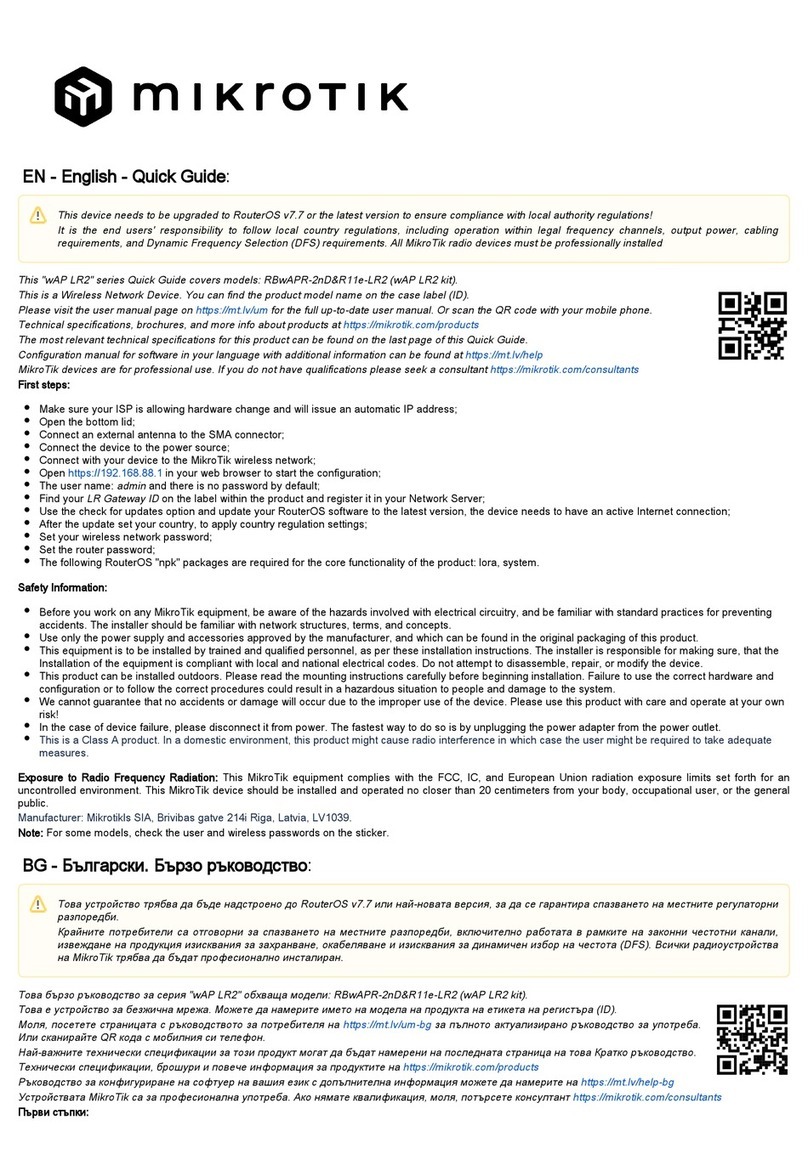 MikroTik wAP LR2 kit User manual MikroTik wAP LR2 kit User manual