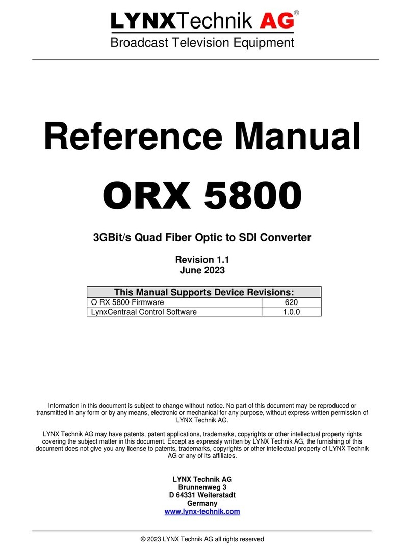 LYNXTechnik ORX 5800 Reference manual