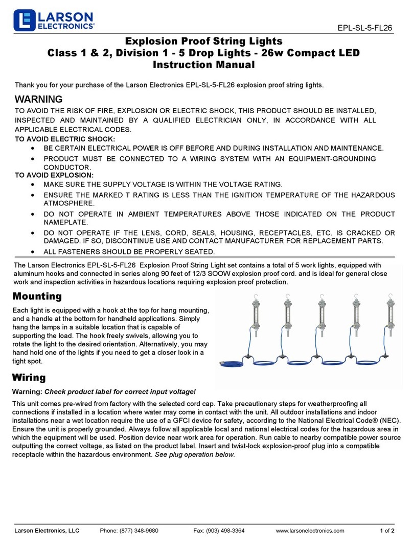 Larson Electronics EPL-SL-5-FL26 User manual Larson Electronics EPL-SL-5-FL26 User manual