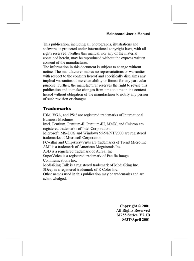 PCchips M755LMR V7.1 User manual