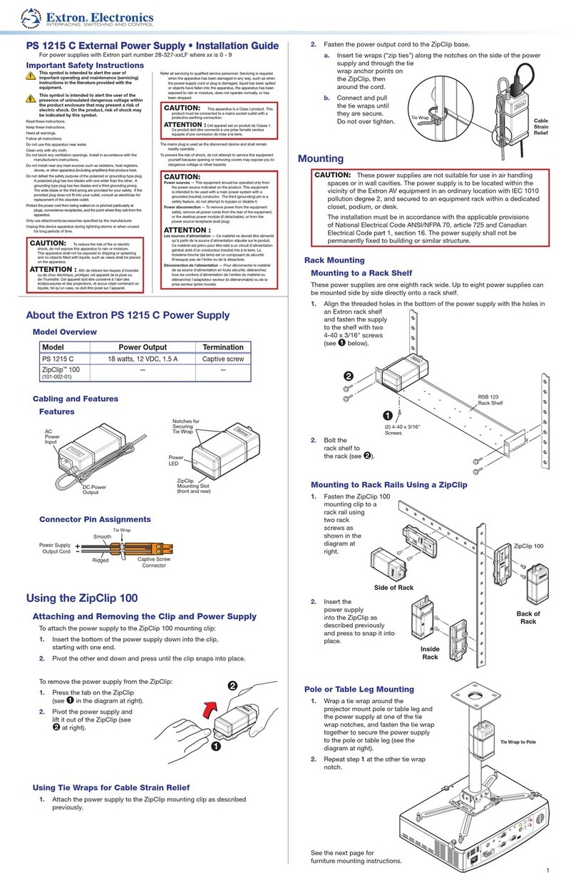 Extron electronics PS 1215 C User manual