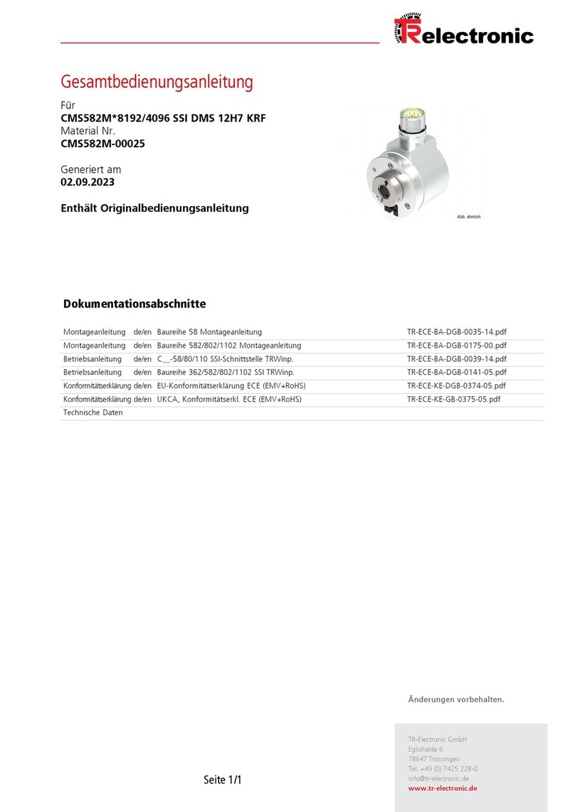 TR-Electronic CMS582M-8192/4096 SSI DMS 12H7 KRF manual