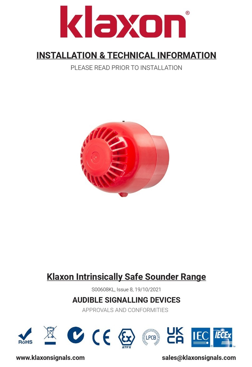 Klaxon S00608KL Manual