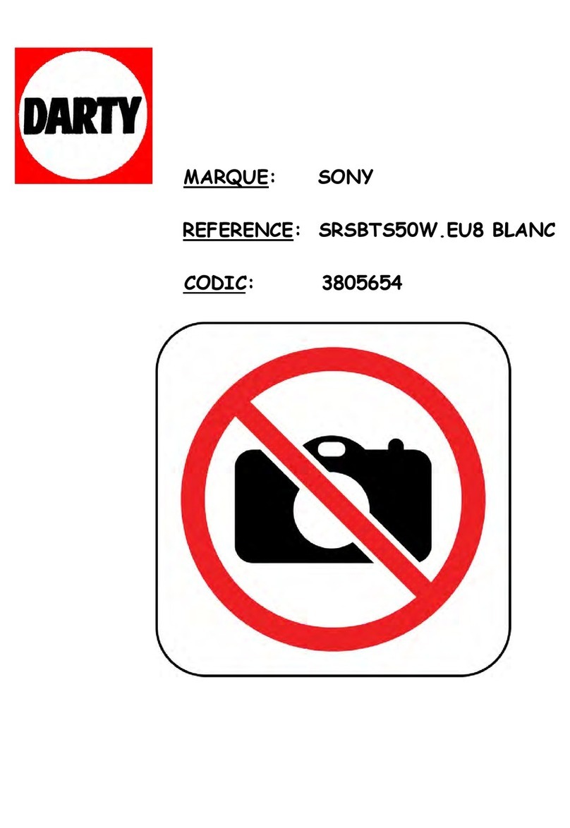 Sony SRS-BTS50 User manual