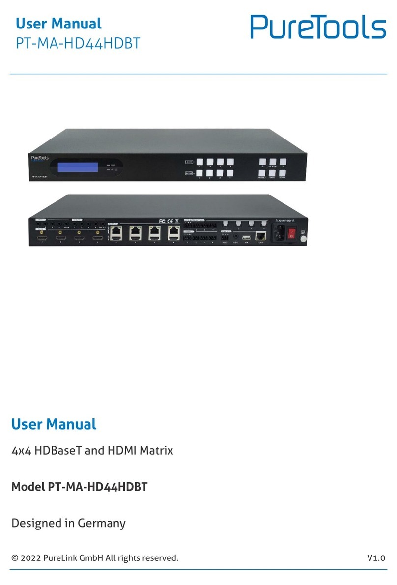 PureTools PT-MA-HD44HDBT user manual