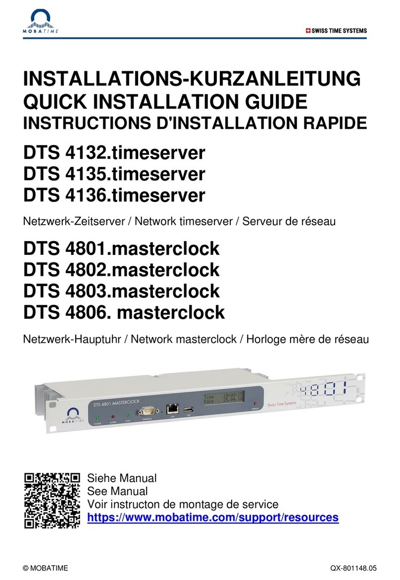 Mobatime DTS 4135.timeserver Quick installation guide