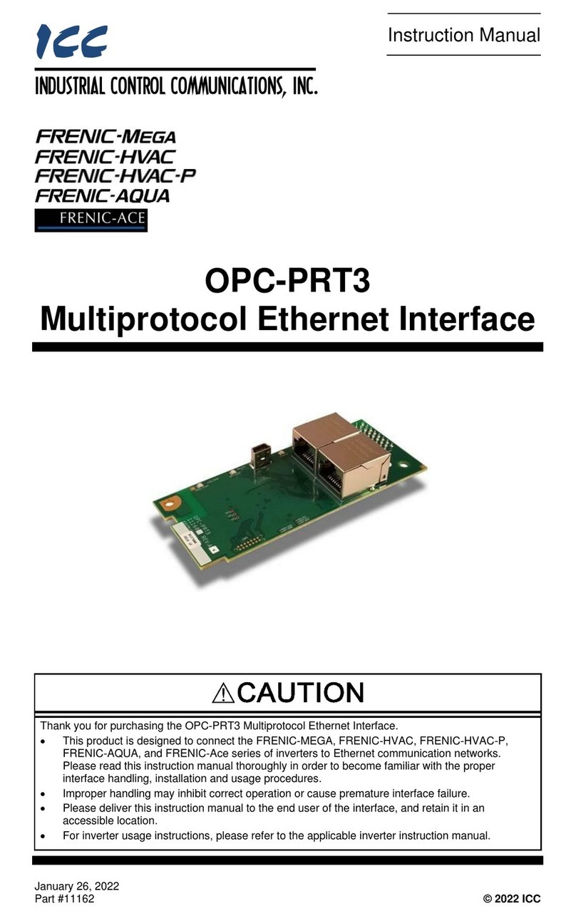 ICC OPC-PRT3 instruction manual