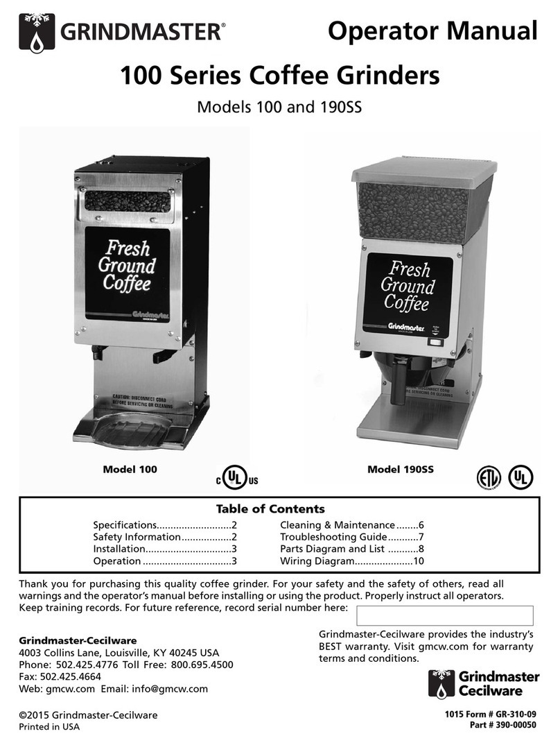 Grindmaster 190E-SSG User manual
