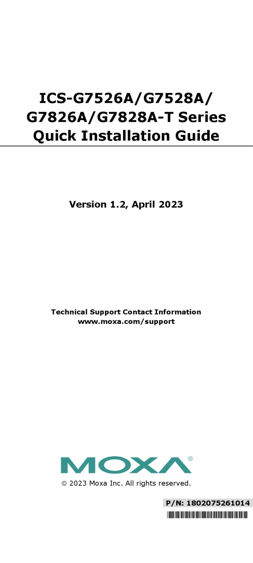 Moxa Technologies ICS-G7 Series User manual