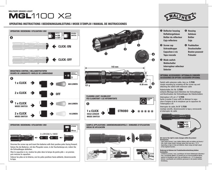 Walther MGL1100 X2 User manual Walther MGL1100 X2 User manual