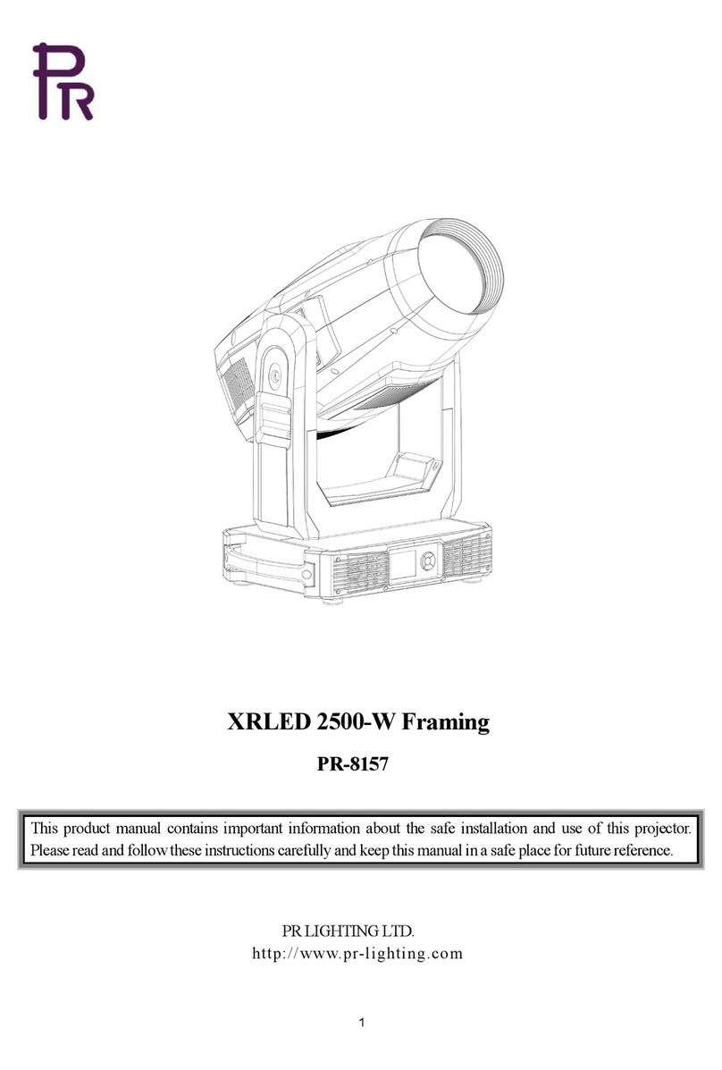 PR Lighting XRLED 2500-WFraming User manual