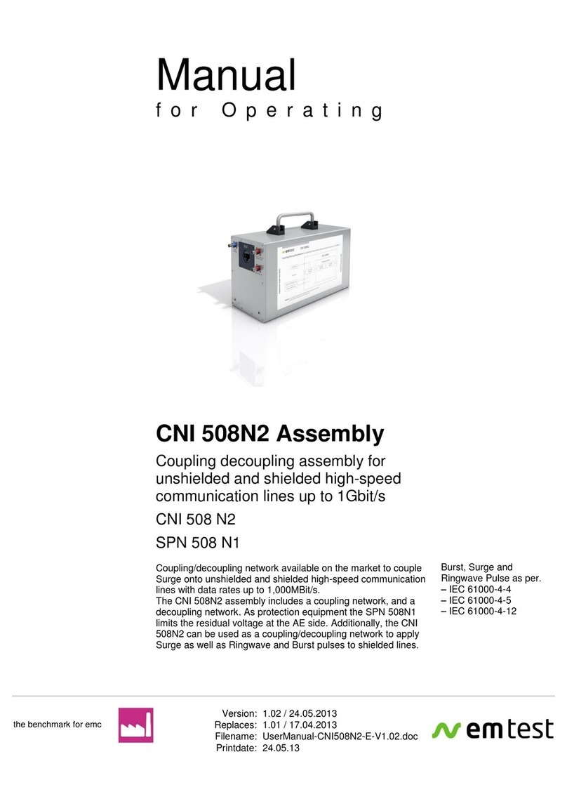 EMTEST CNI 508 N2 manual