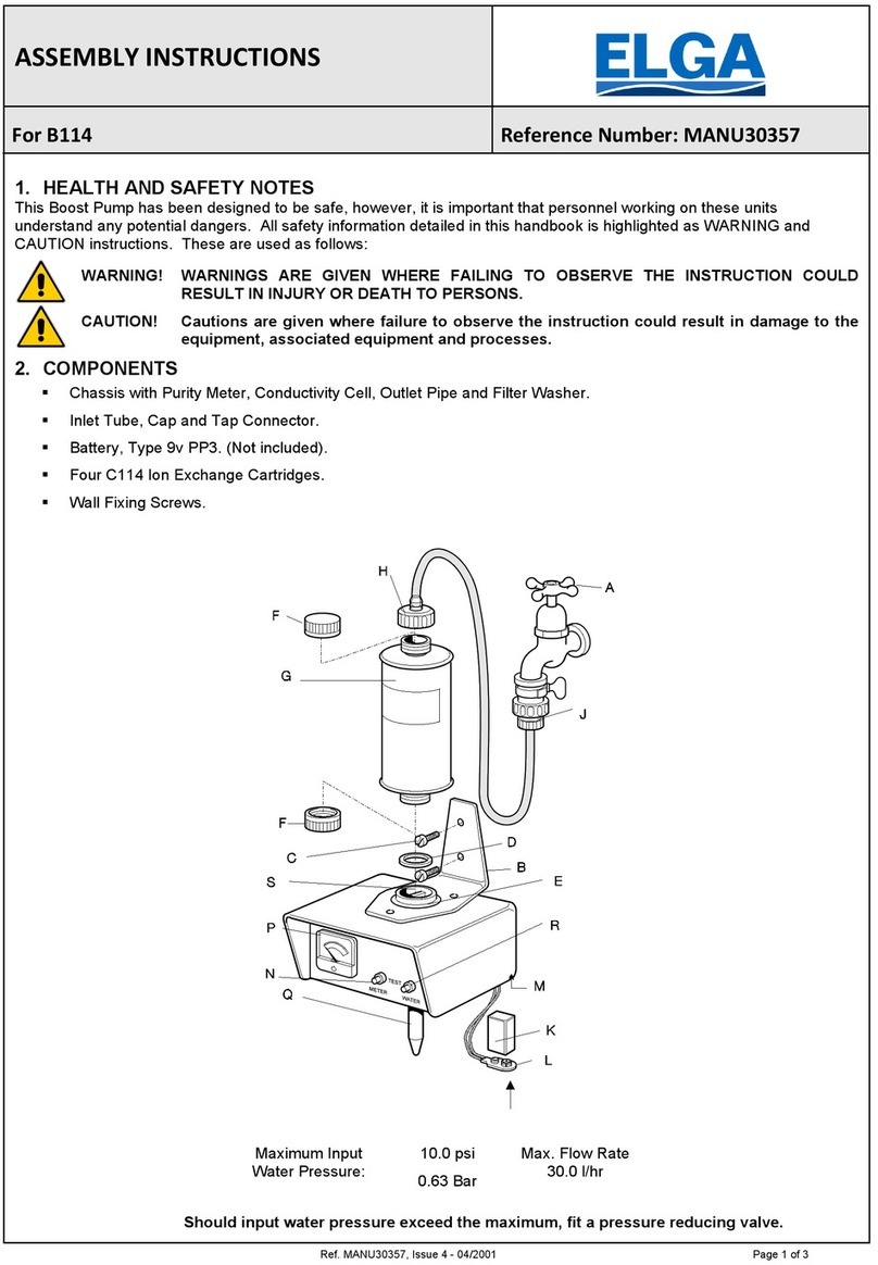 ELGA B114 Assembly instructions