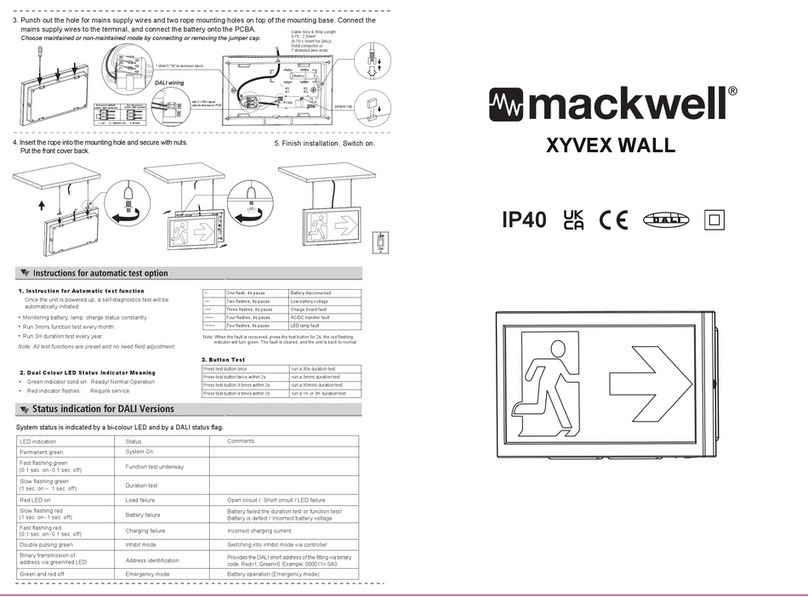 Mackwell XYVEX WALL Mounting instructions