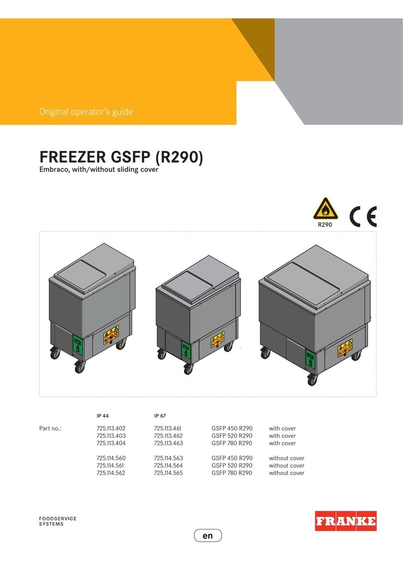 Franke GSFP 450 R290 User manual Franke GSFP 450 R290 User manual