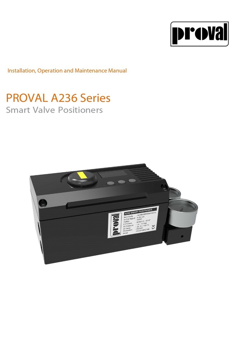 Proval A236 Series Installation, operation and maintenance manual