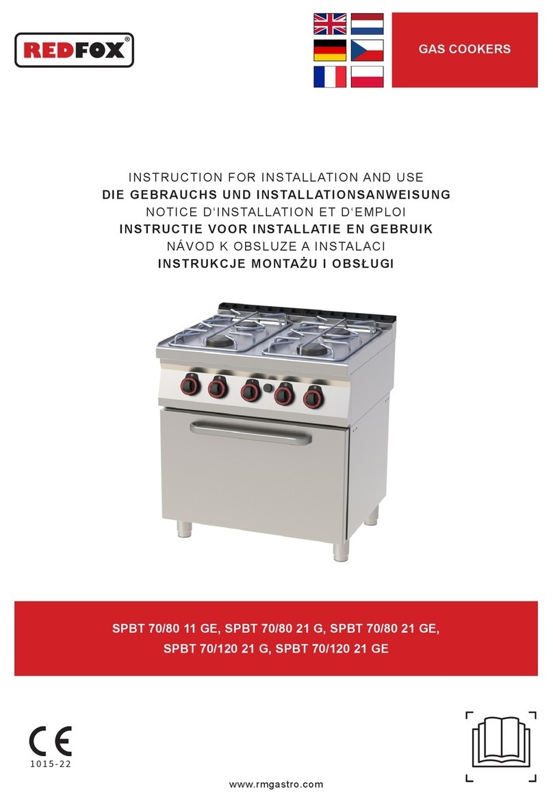 Redfox SPBT 70/80 11 GE Instructions for installation and use
