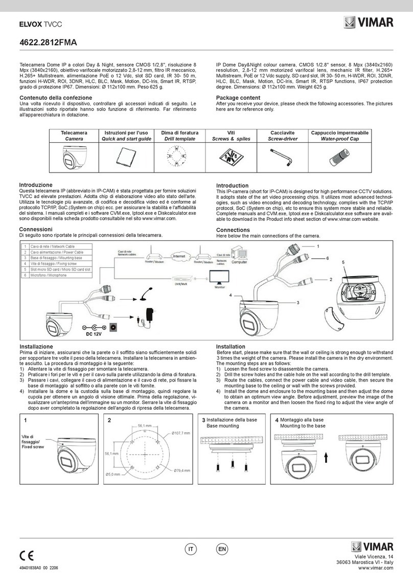 Vimar ELVOX TVCC 4622.2812FMA User manual