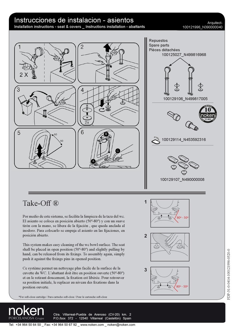 Porcelanosa Noken Arquitect 100121996 N390000040 installation instructions