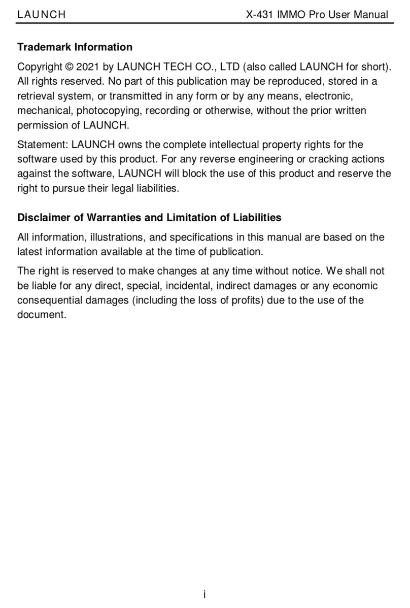 Launch X-431 IMMO Pro User manual