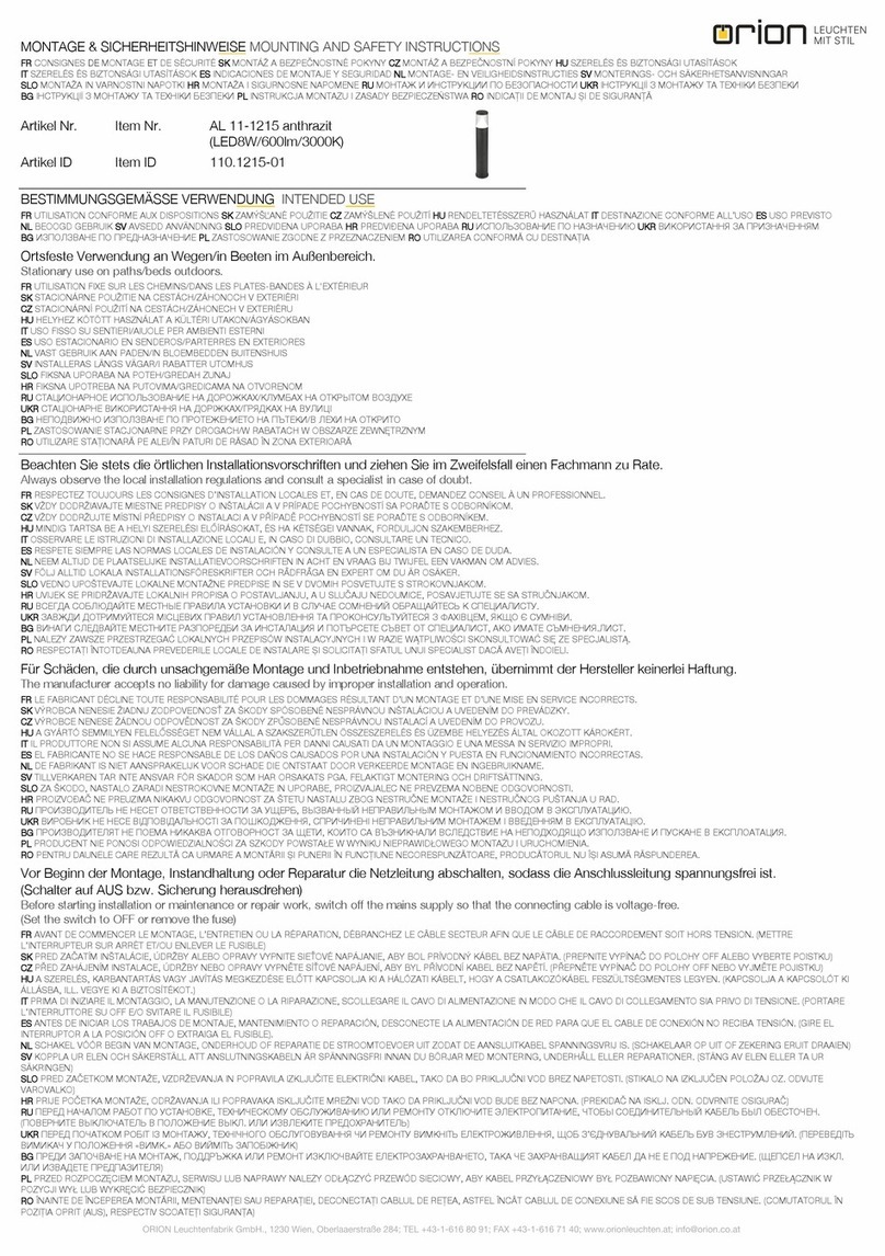 Orion AL 11-1215 Technical manual