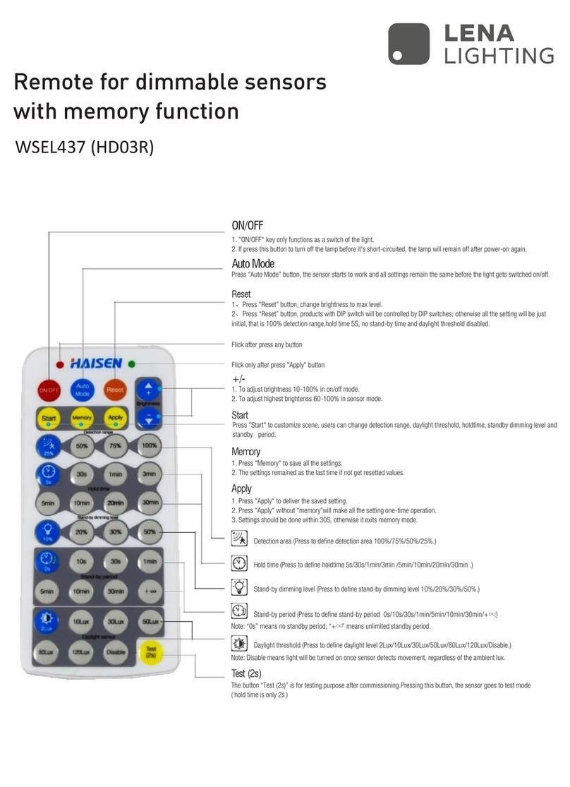 Lena Lighting WSEL437 manual