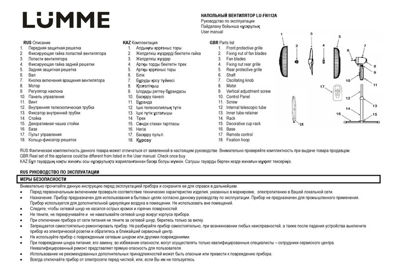 Lumme LU-FN112A user manual