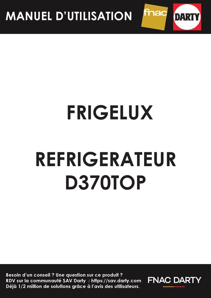 Frigelux D370TOP Series User manual