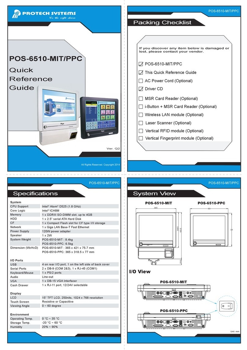 Protech Systems POS-6510-MIT User manual