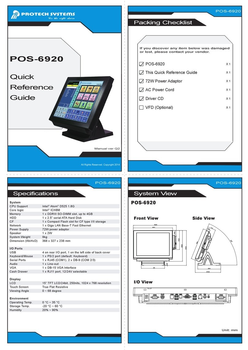 Protech Systems POS-6920 User manual