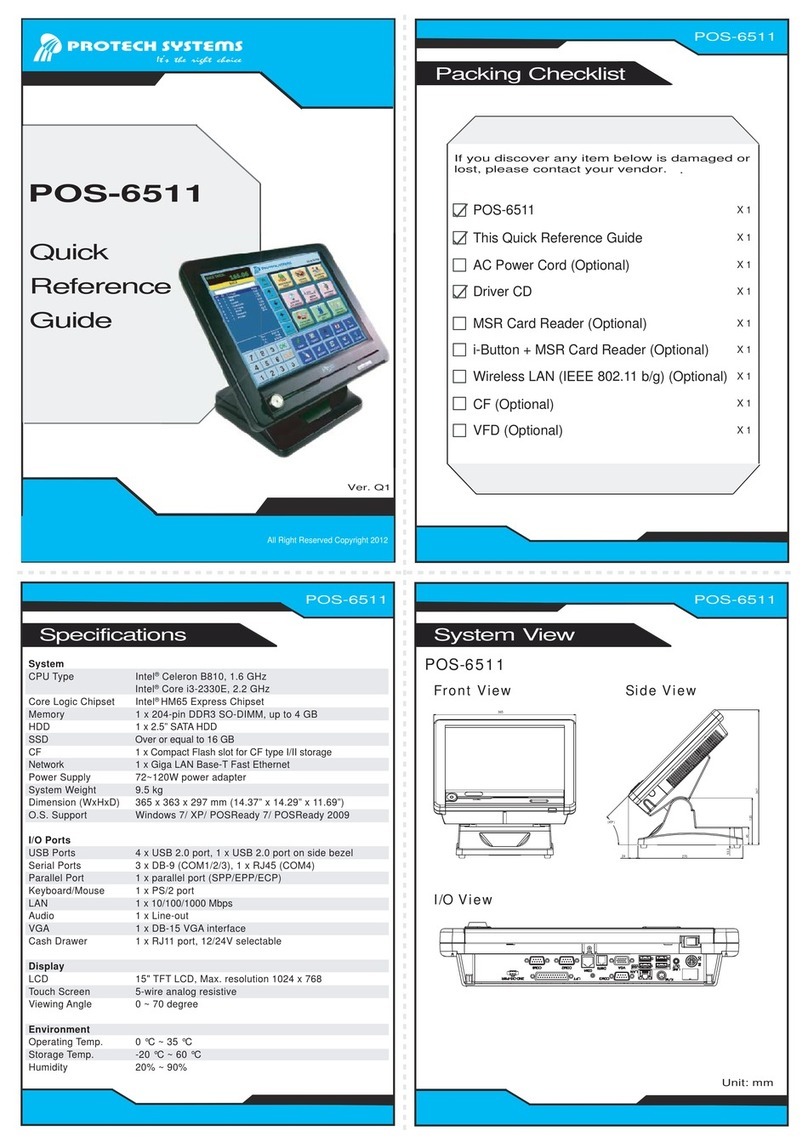 Protech Systems POS-6511 User manual