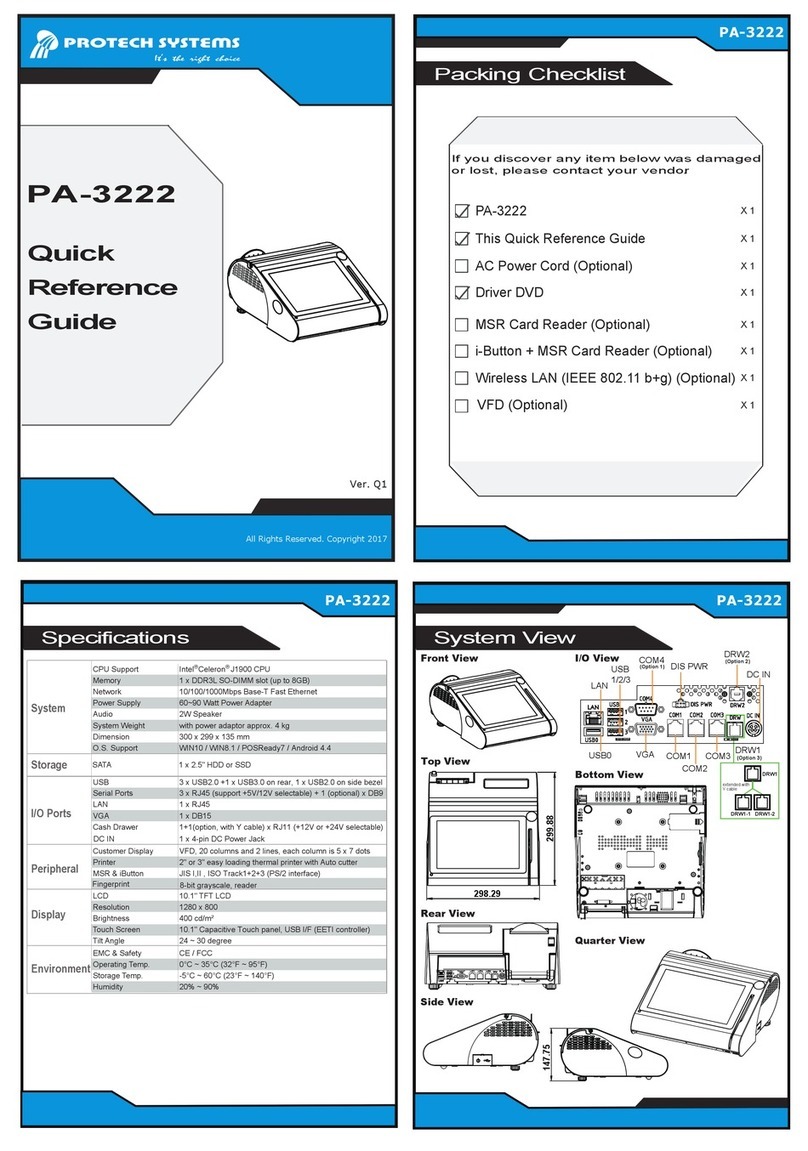 Protech Systems PA-3222 User manual