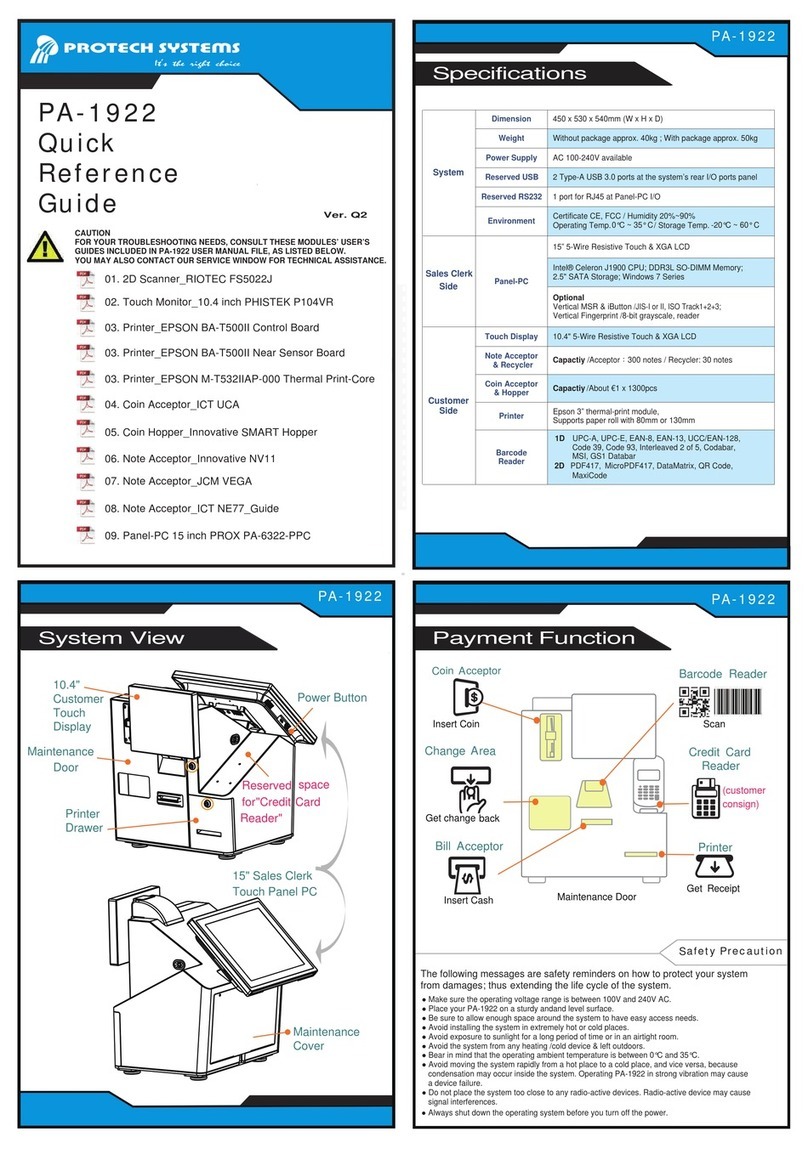 Protech Systems PA-1922 User manual