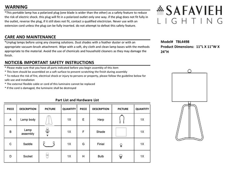 Safavieh Lighting WEYN manual